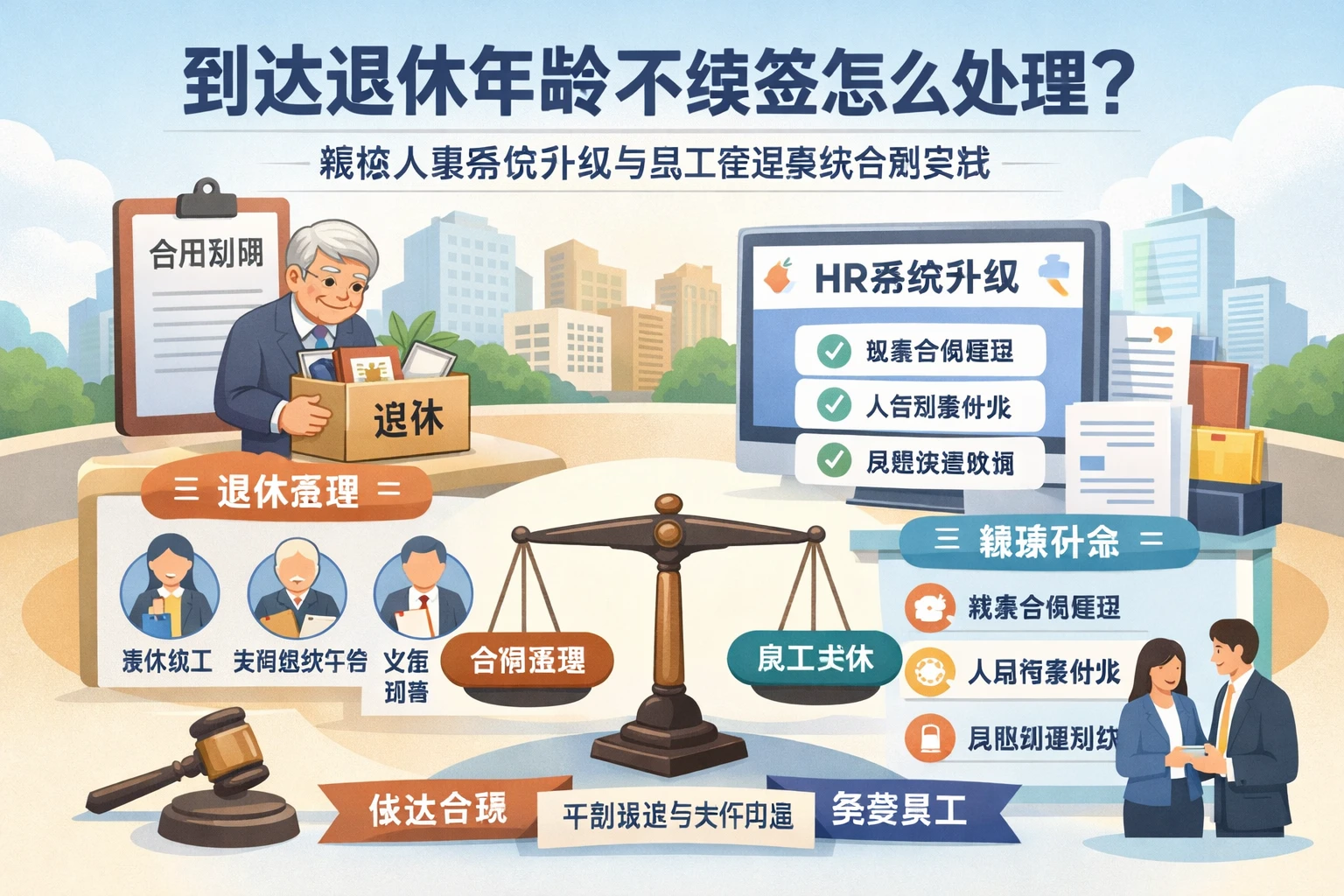 人力资源管理系统视角下,到达退休年龄不续签怎么处理?兼谈人事系统升级与员工管理系统合规实践