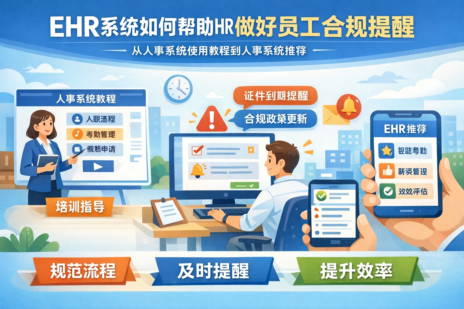 ehr系统如何帮助HR做好员工合规提醒:从人事系统使用教程到人事系统推荐