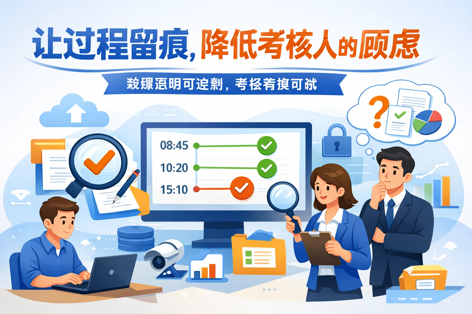 让过程留痕，降低考核人的顾虑