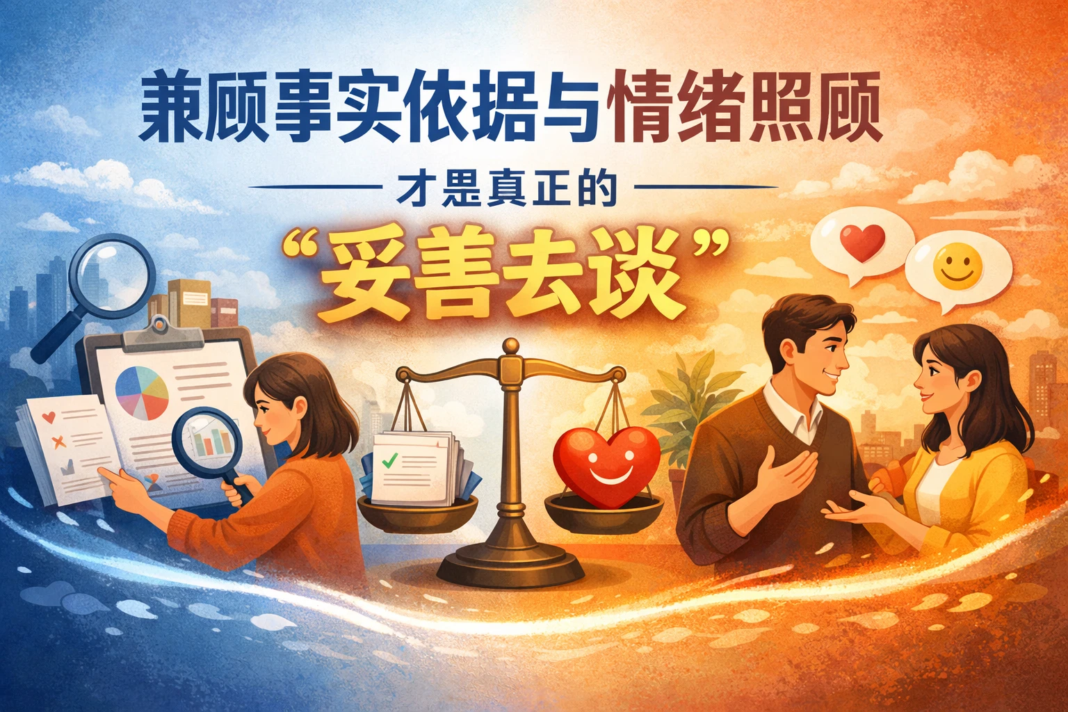 兼顾事实依据与情绪照顾，才是真正的“妥善去谈”