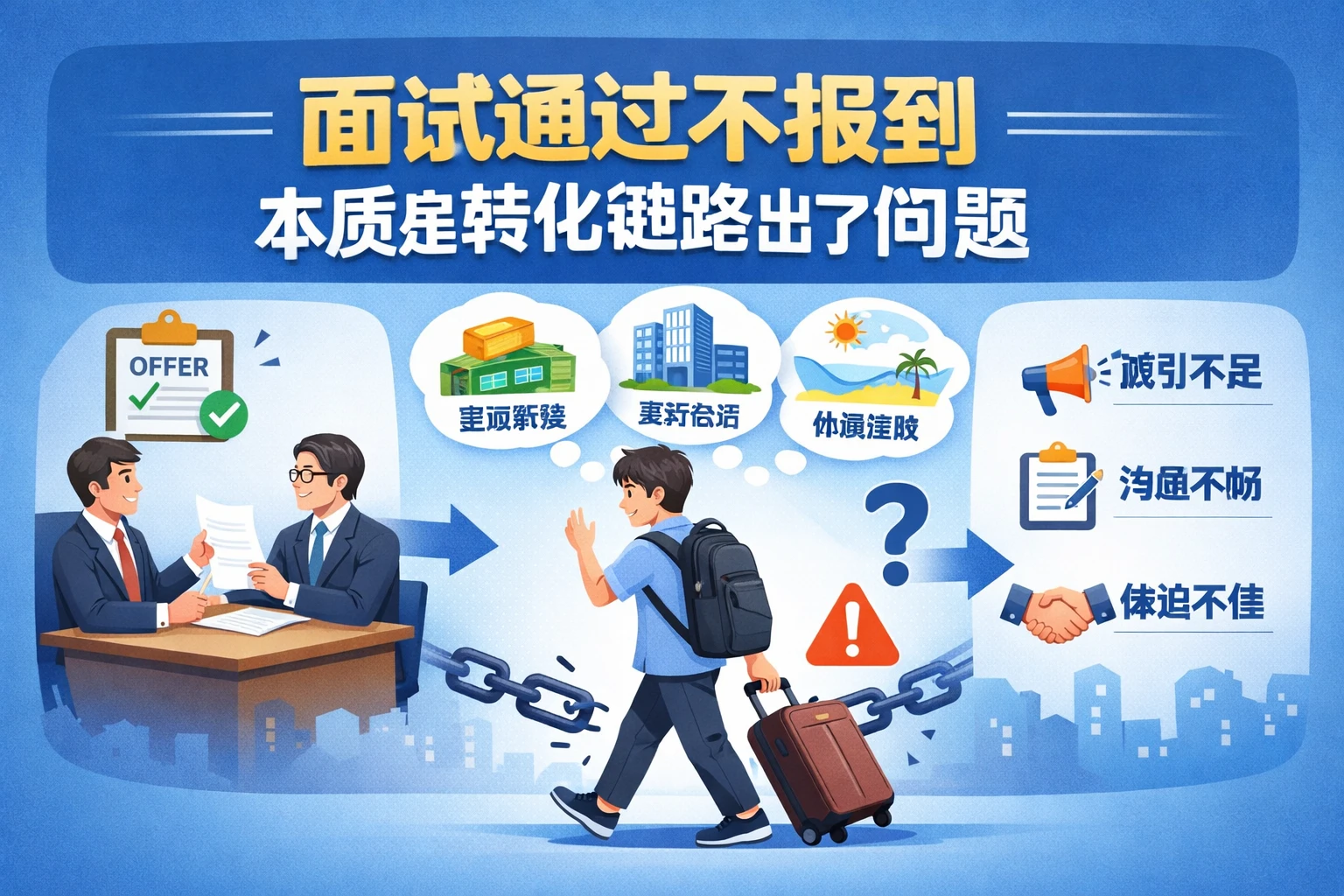 面试通过不报到，本质是转化链路出了问题