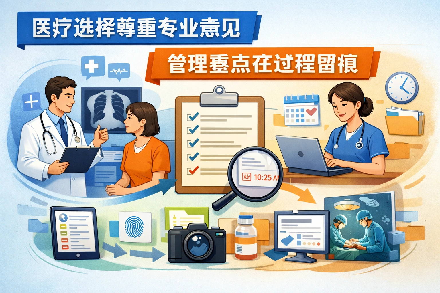 医疗选择尊重专业意见，管理重点在过程留痕