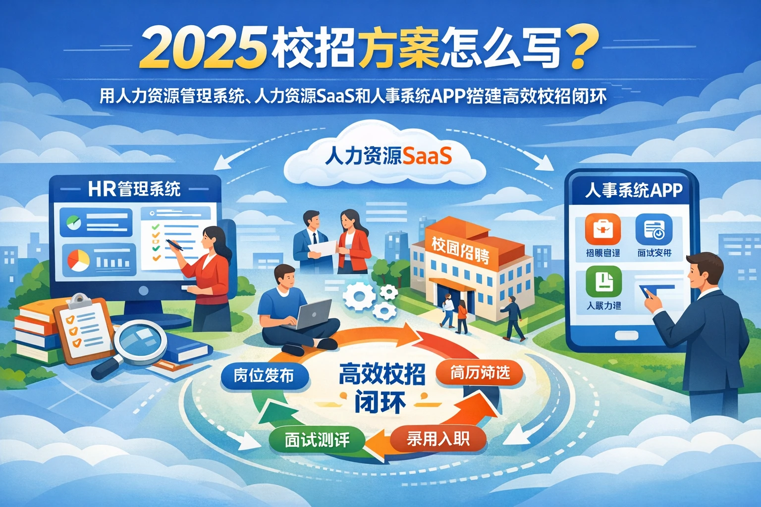 2025校招方案怎么写？用人力资源管理系统、人力资源SaaS和人事系统APP搭建高效校招闭环