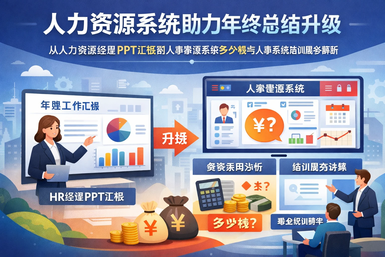 人力资源系统助力年终总结升级:从人力资源经理PPT汇报到人事管理系统多少钱与人事系统培训服务全解析