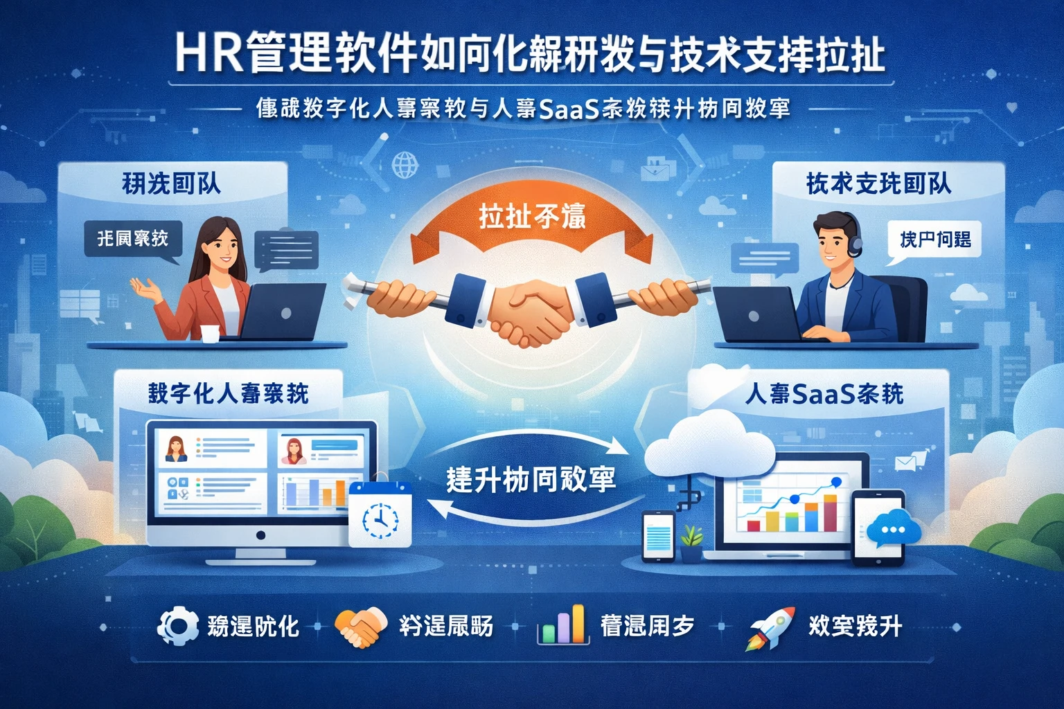 HR管理软件如何化解研发与技术支持拉扯，借助数字化人事系统与人事SaaS系统提升协同效率