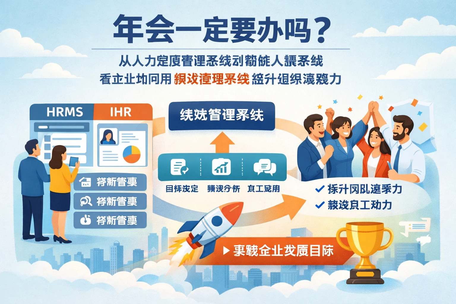 年会一定要办吗？从人力资源管理系统到智能人事系统，看企业如何用绩效管理系统提升组织凝聚力