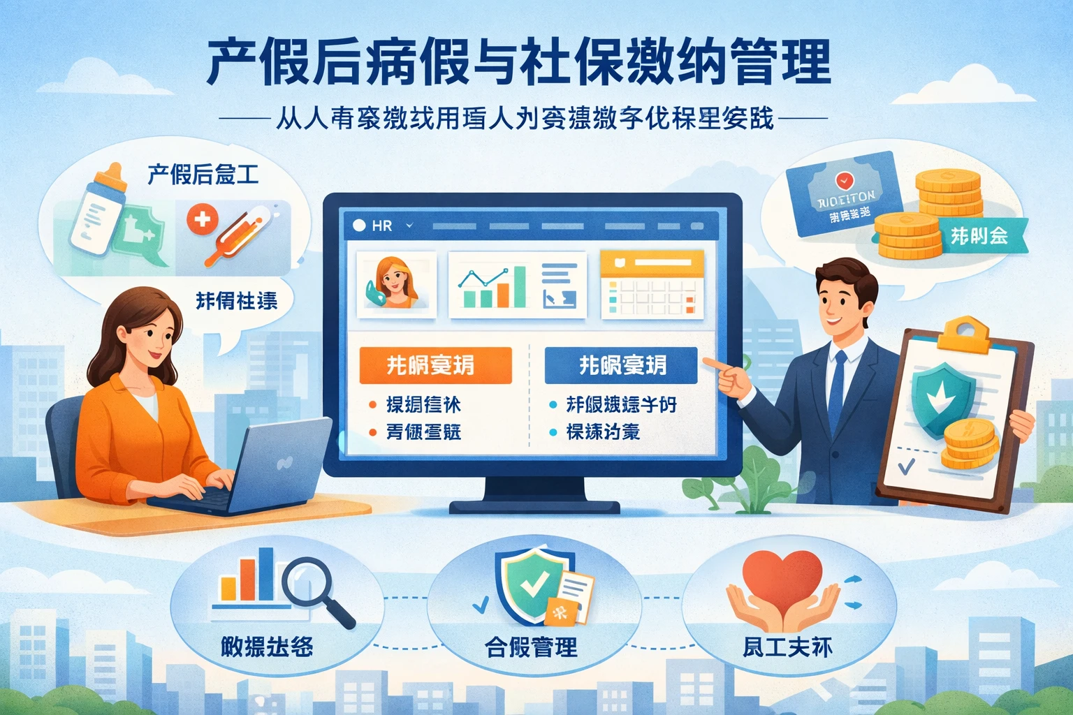 人力资源软件视角下的产假后病假与社保缴纳管理——从人事系统试用看人力资源数字化转型实践