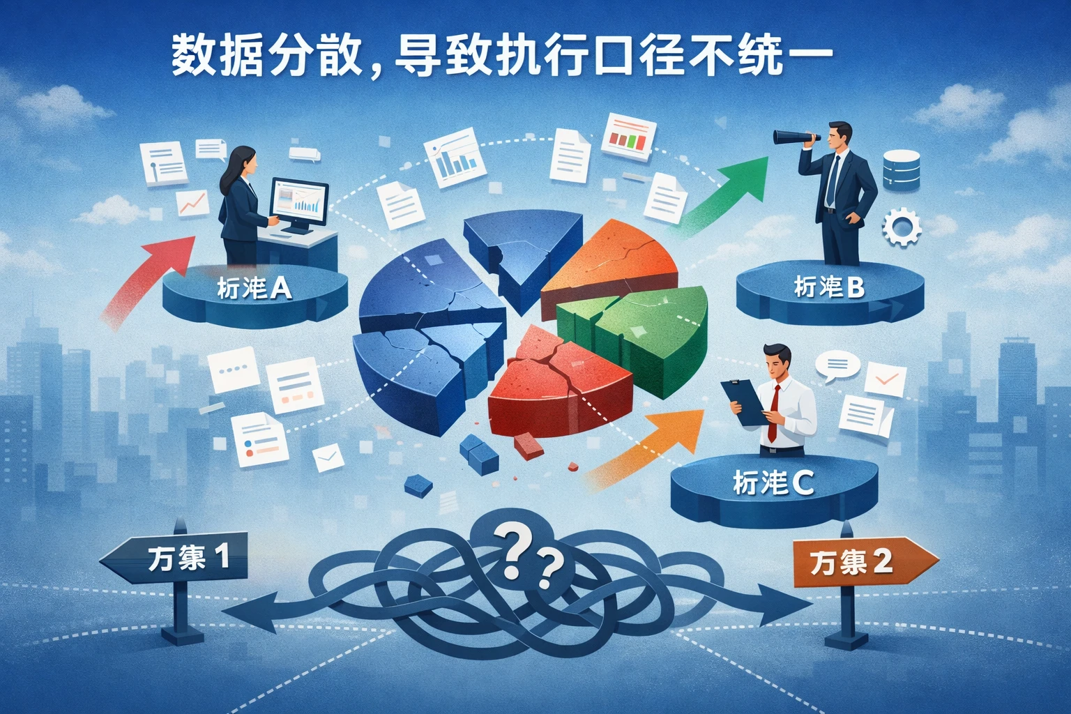 数据分散，导致执行口径不统一