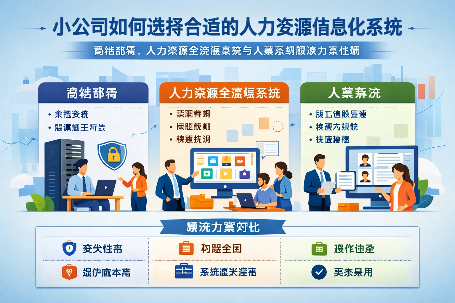 小公司如何选择合适的人力资源信息化系统:离线部署、人力资源全流程系统与人事系统解决方案详解
