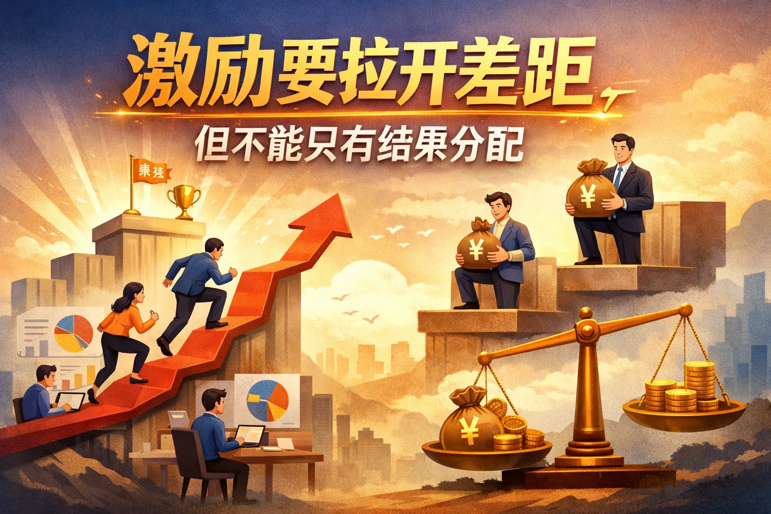 激励要拉开差距，但不能只有结果分配