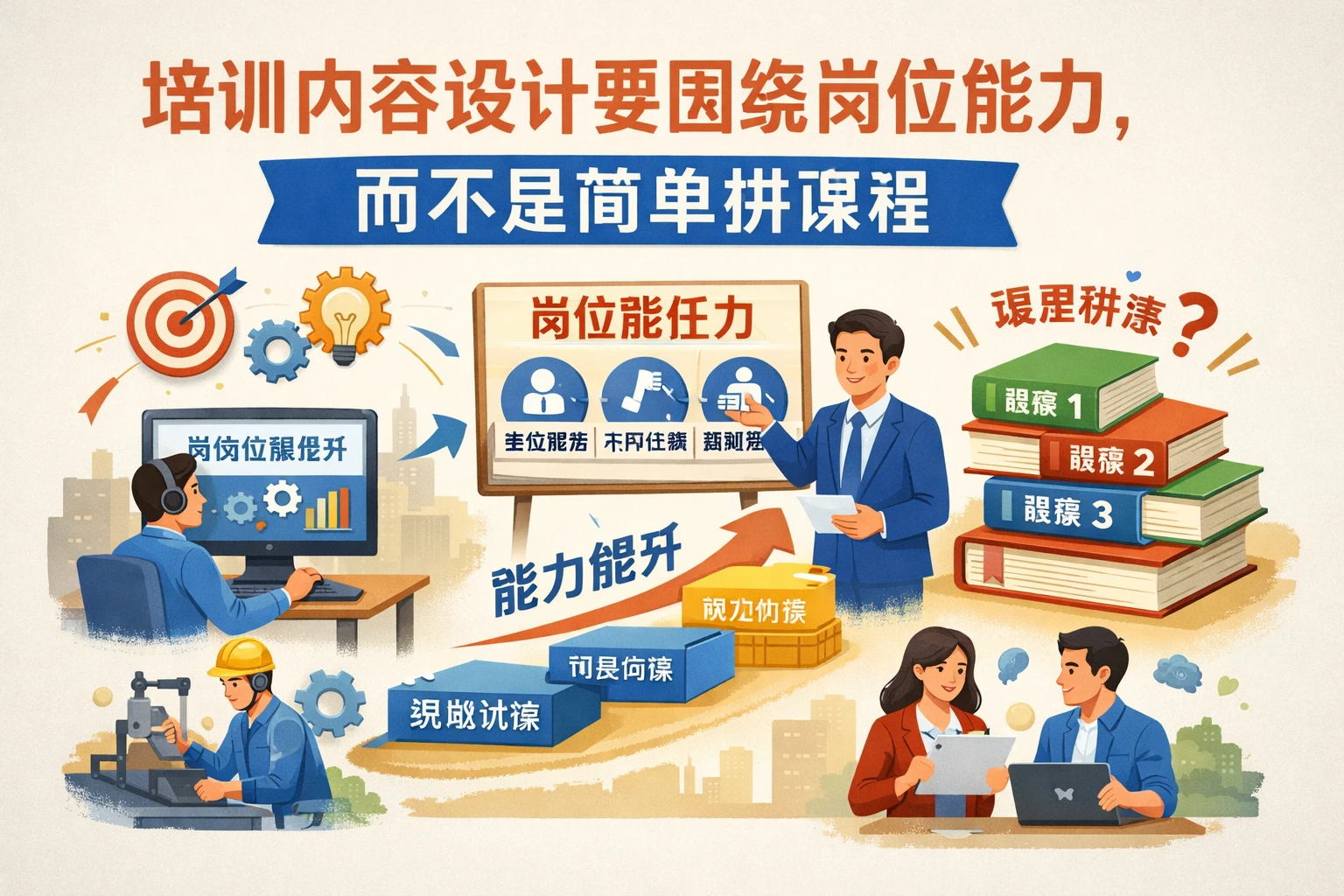 培训内容设计要围绕岗位能力，而不是简单拼课程