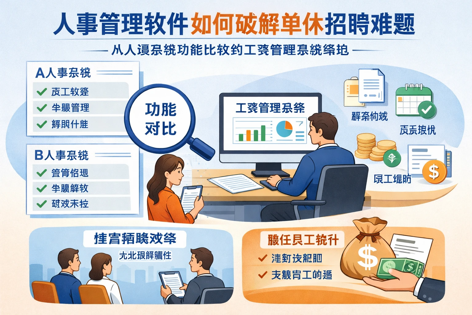 人事管理软件如何破解单休招聘难题：从人事系统功能比较到工资管理系统落地