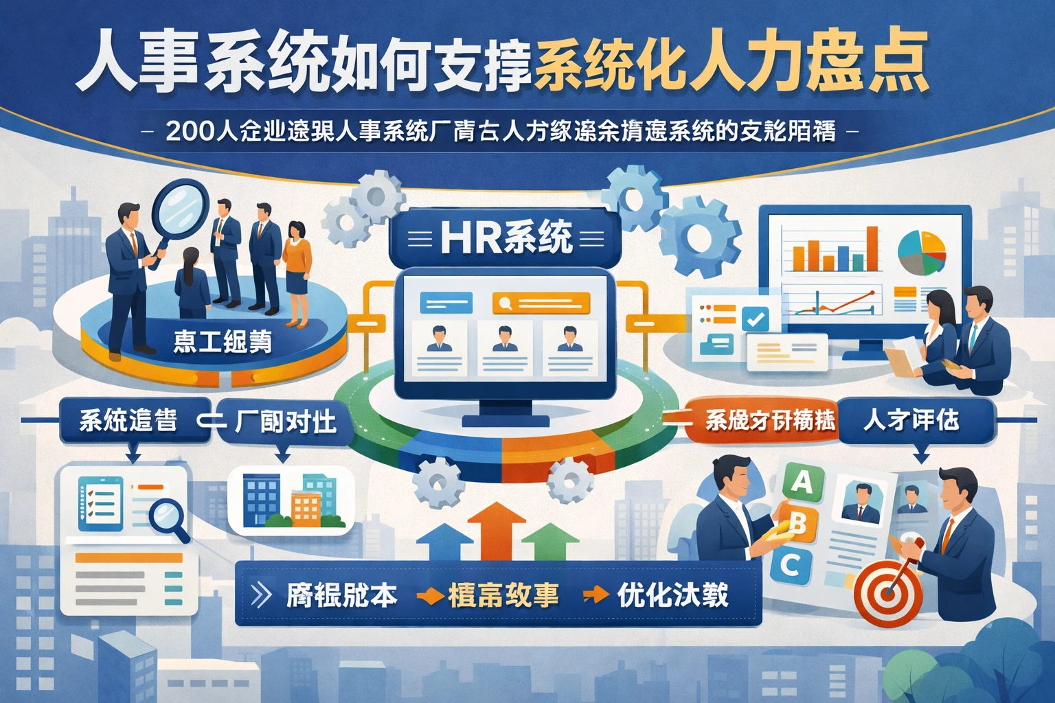 人事系统如何支撑系统化人力盘点：200人企业选择人事系统厂商与人力资源全流程系统的实战指南
