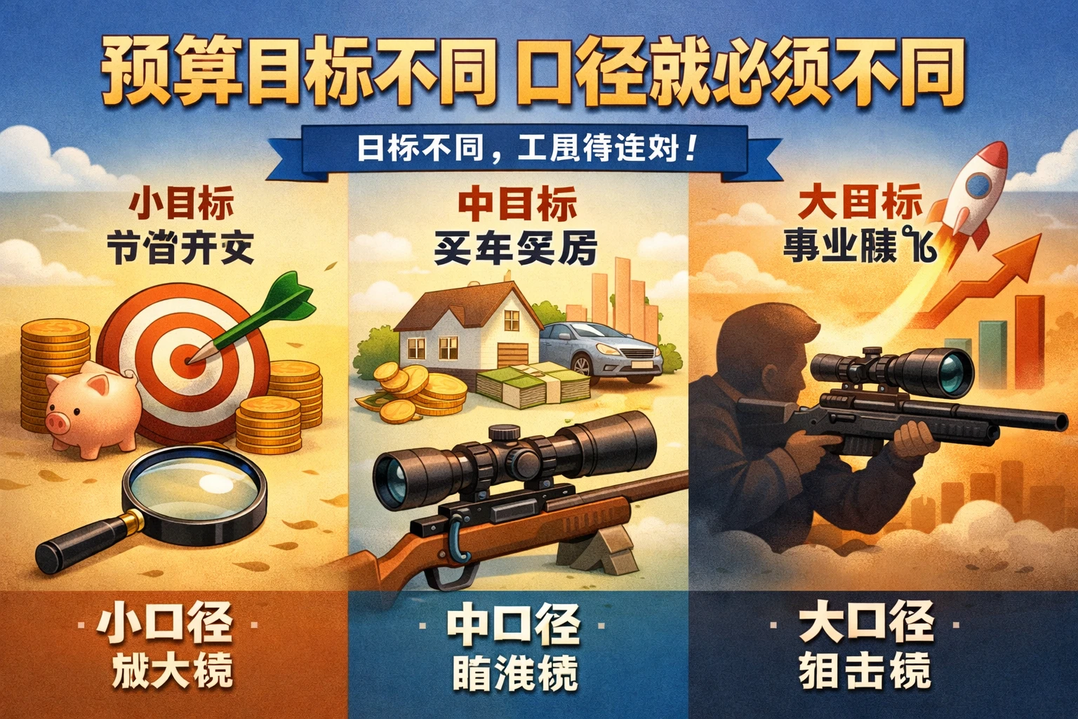 预算目标不同，口径就必须不同