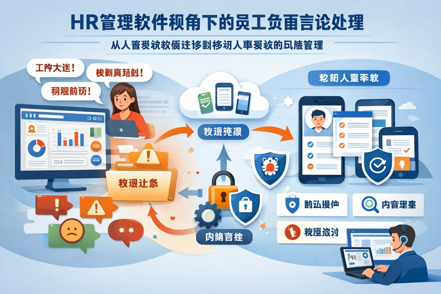 HR管理软件视角下的员工负面言论处理:从人事系统数据迁移到移动人事系统的风险管理