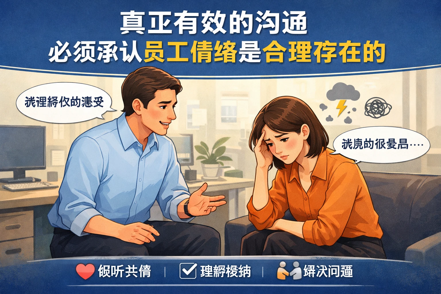 真正有效的沟通，必须承认员工情绪是合理存在的