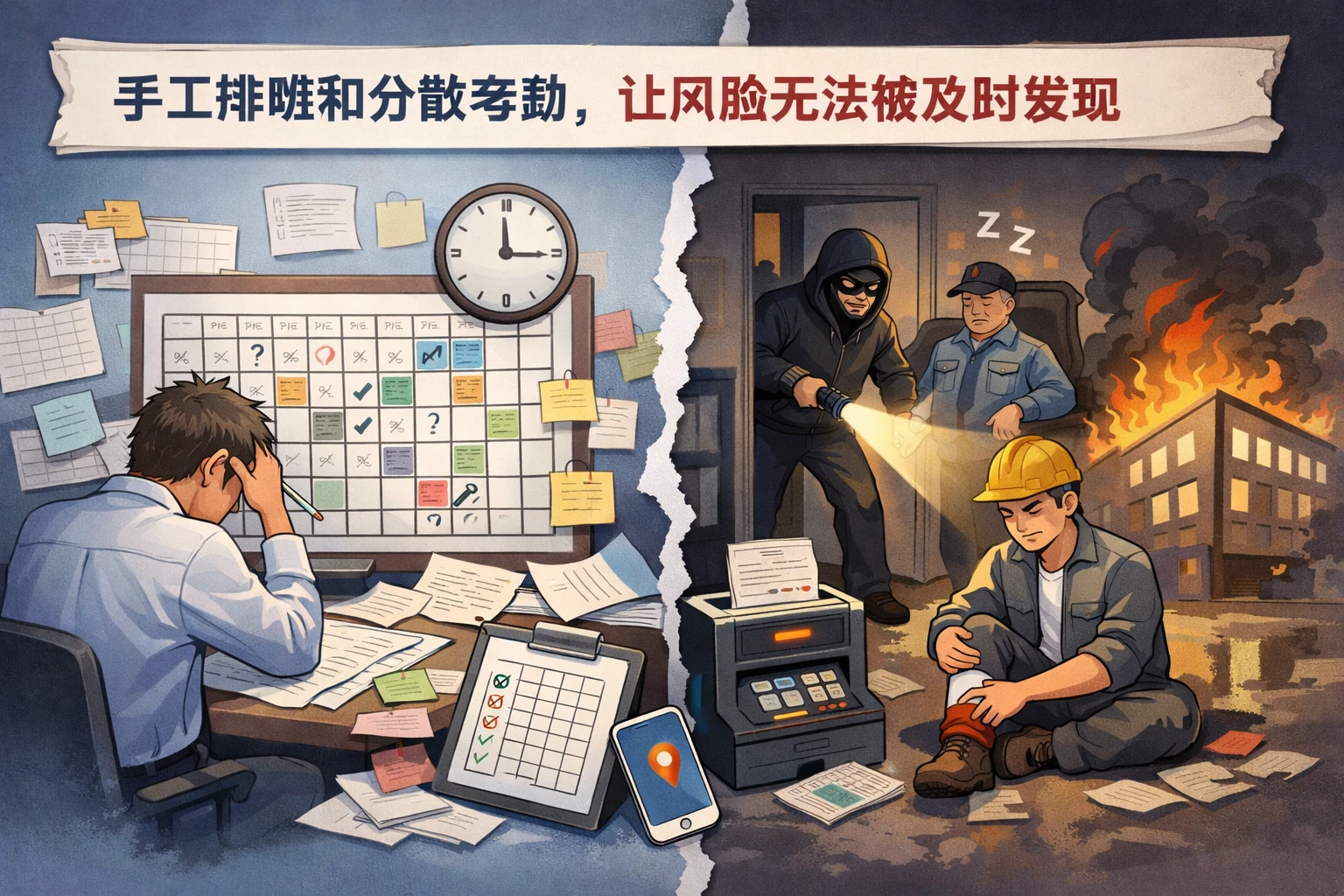 手工排班和分散考勤，让风险无法被及时发现