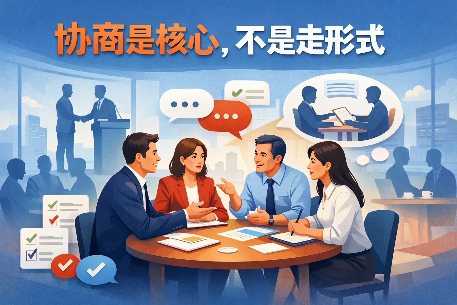 2. 协商是核心，不是走形式