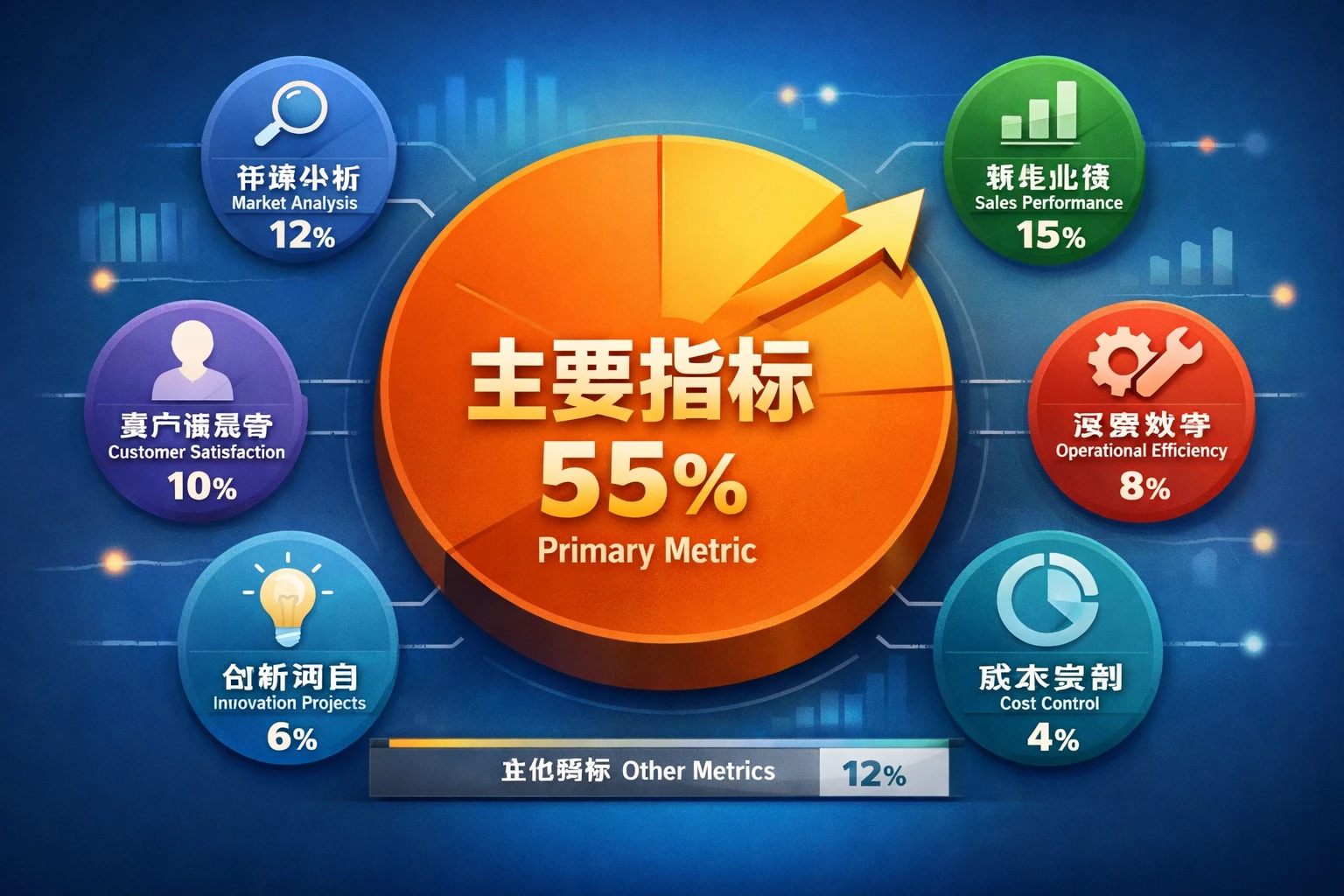 指标不超过七个,突出主指标权重