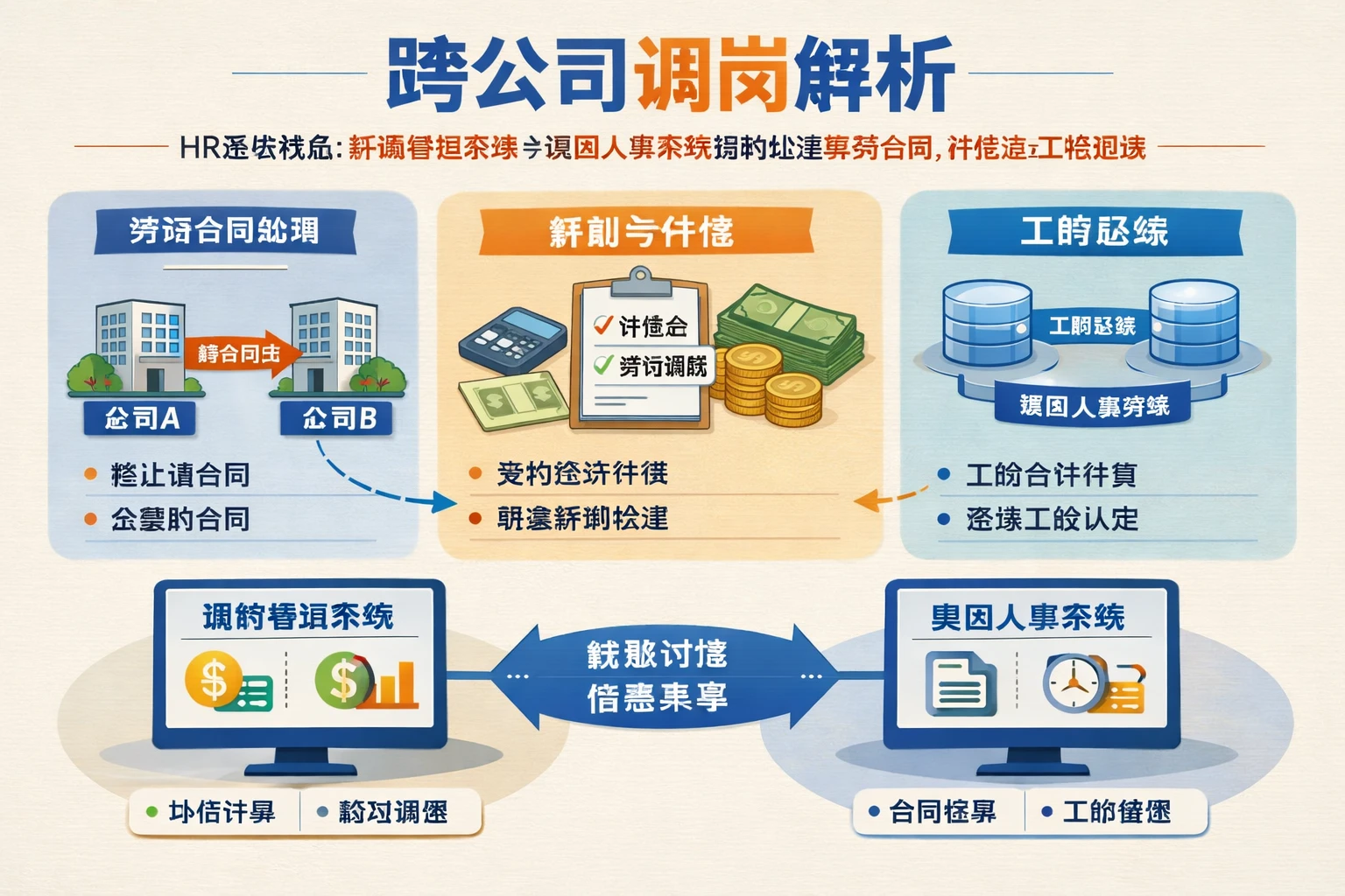 HR系统视角下的跨公司调岗解析：薪酬管理系统与集团人事系统如何处理劳动合同、补偿金与工龄延续
