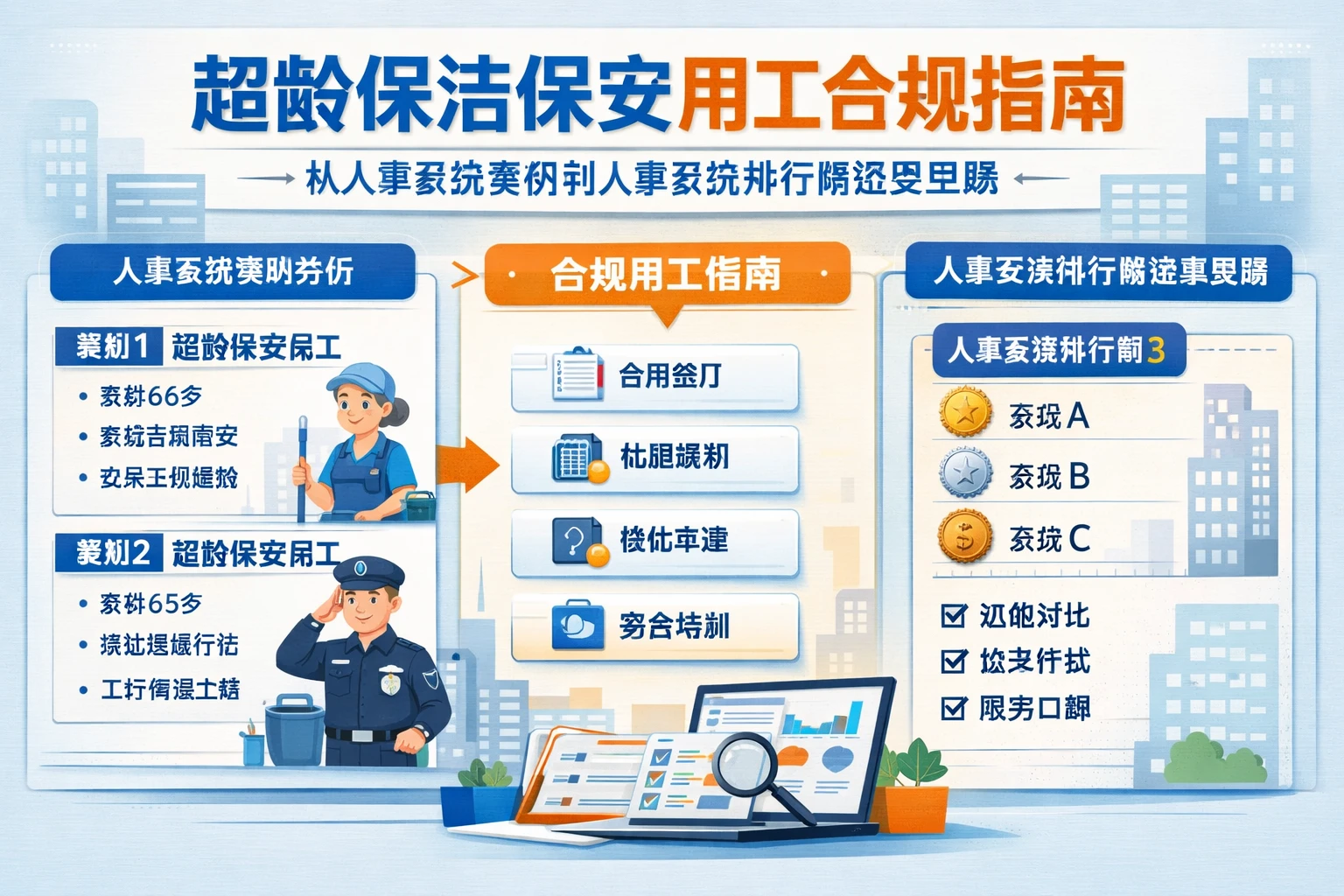 人事系统视角下超龄保洁保安用工合规指南:从人事系统案例到人事系统排行榜选型思路