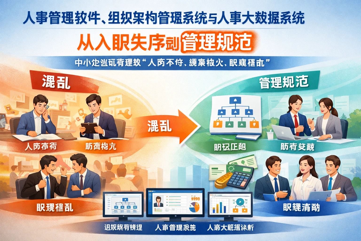 人事管理软件、组织架构管理系统与人事大数据系统:从入职失序到管理规范,中小企业如何避免“人岗不符、薪保拖欠、职责混乱”
