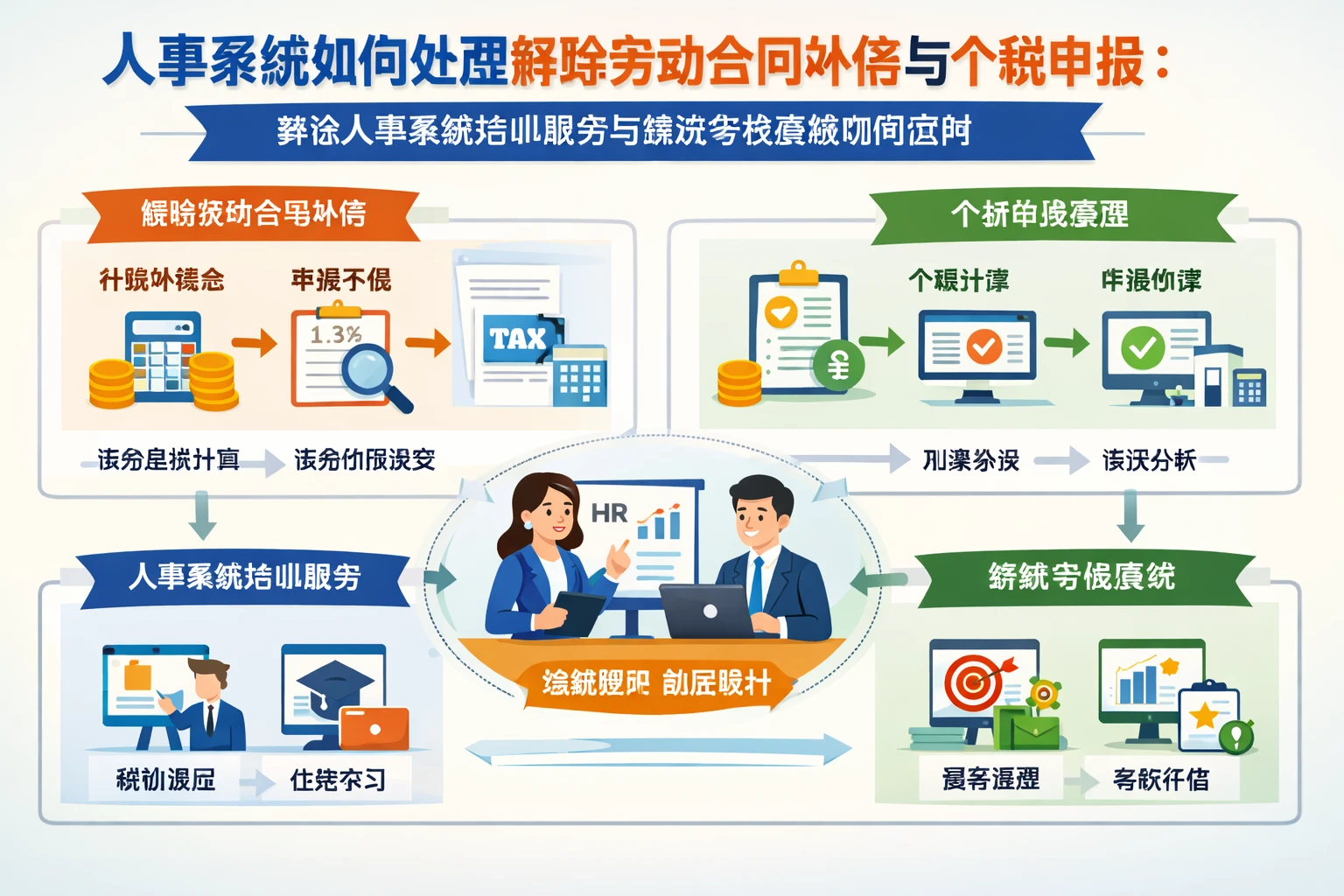 人事系统如何处理解除劳动合同补偿与个税申报：兼谈人事系统培训服务与绩效考核系统协同应用