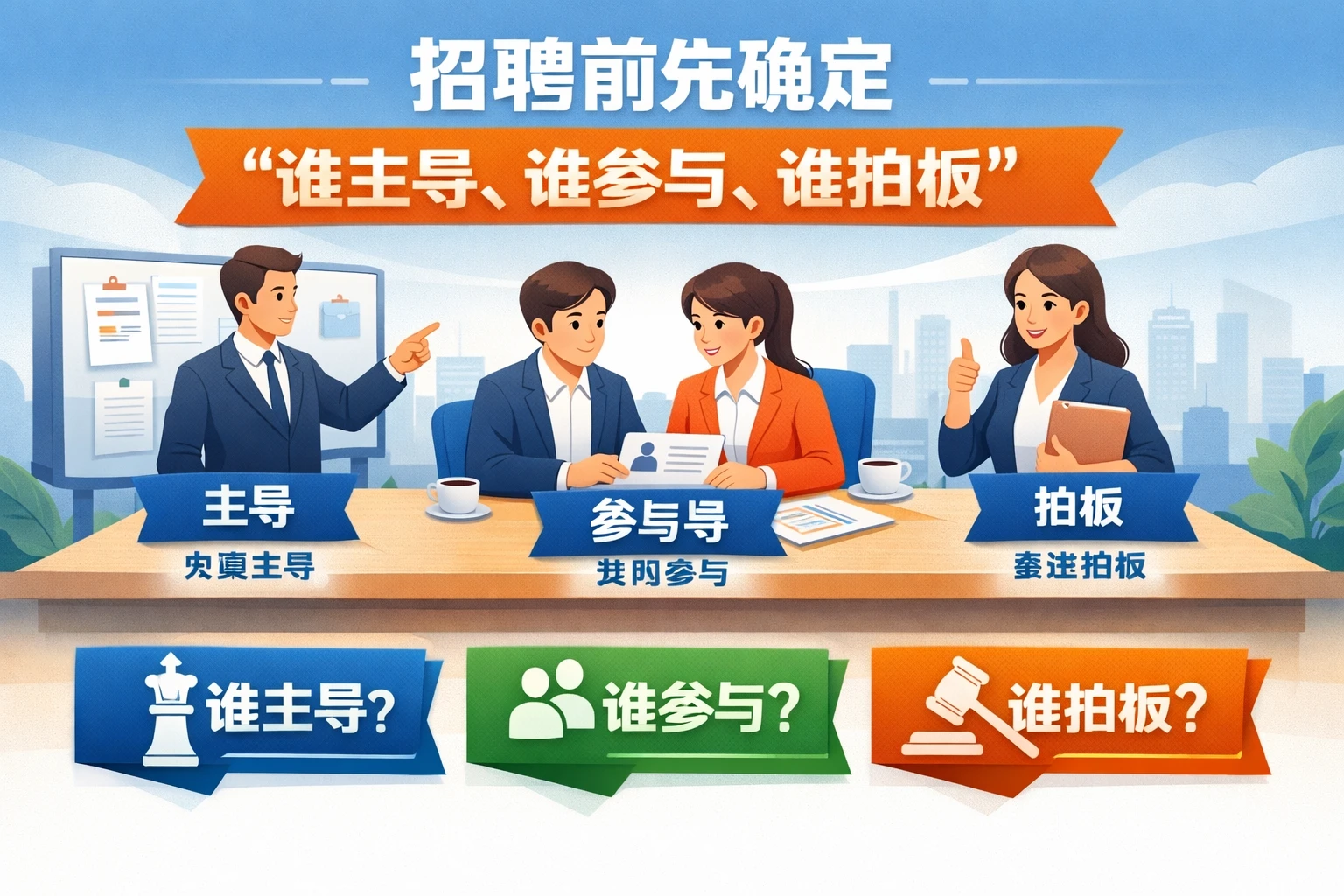 招聘前先确定“谁主导、谁参与、谁拍板”