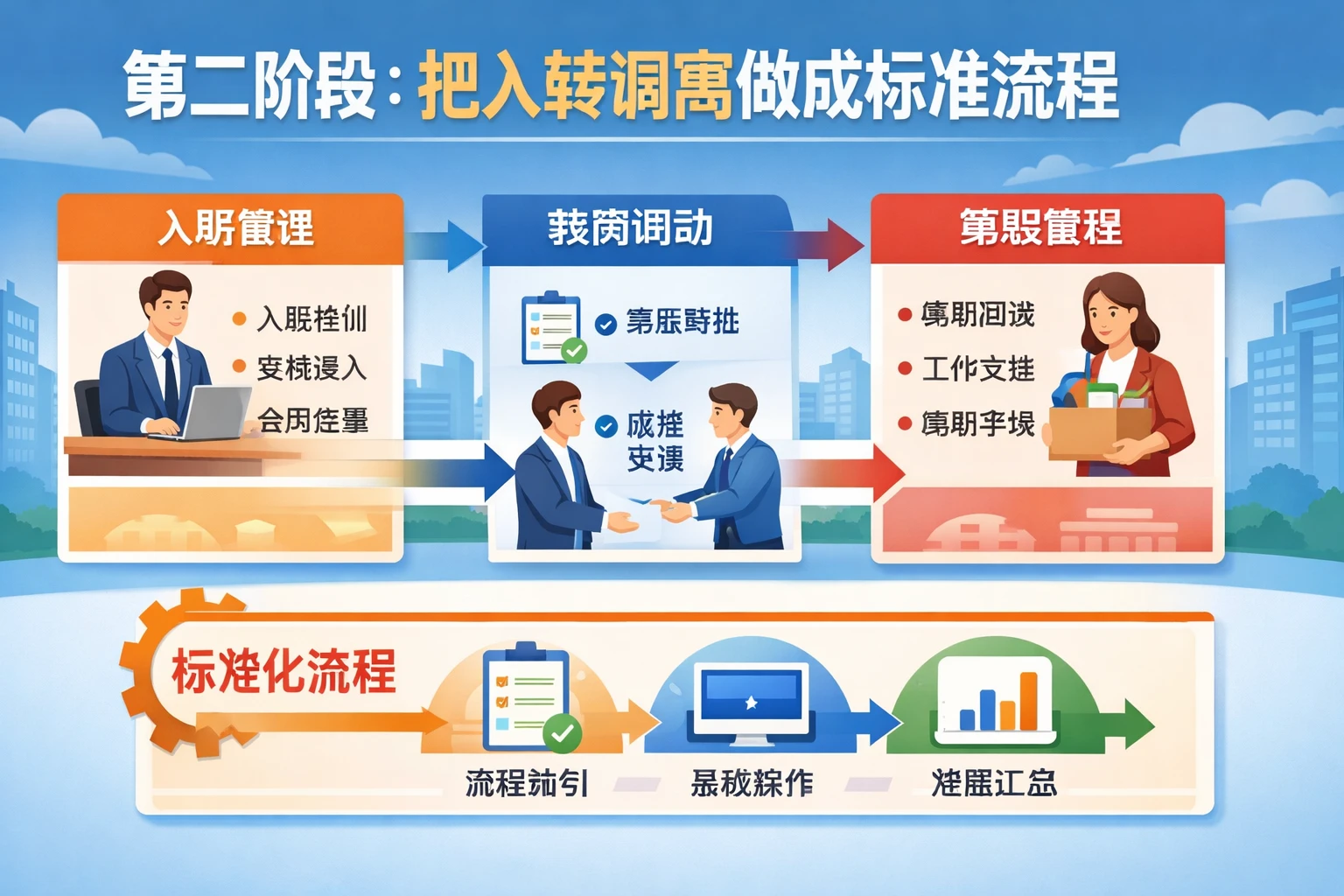 第二阶段:把入转调离做成标准流程