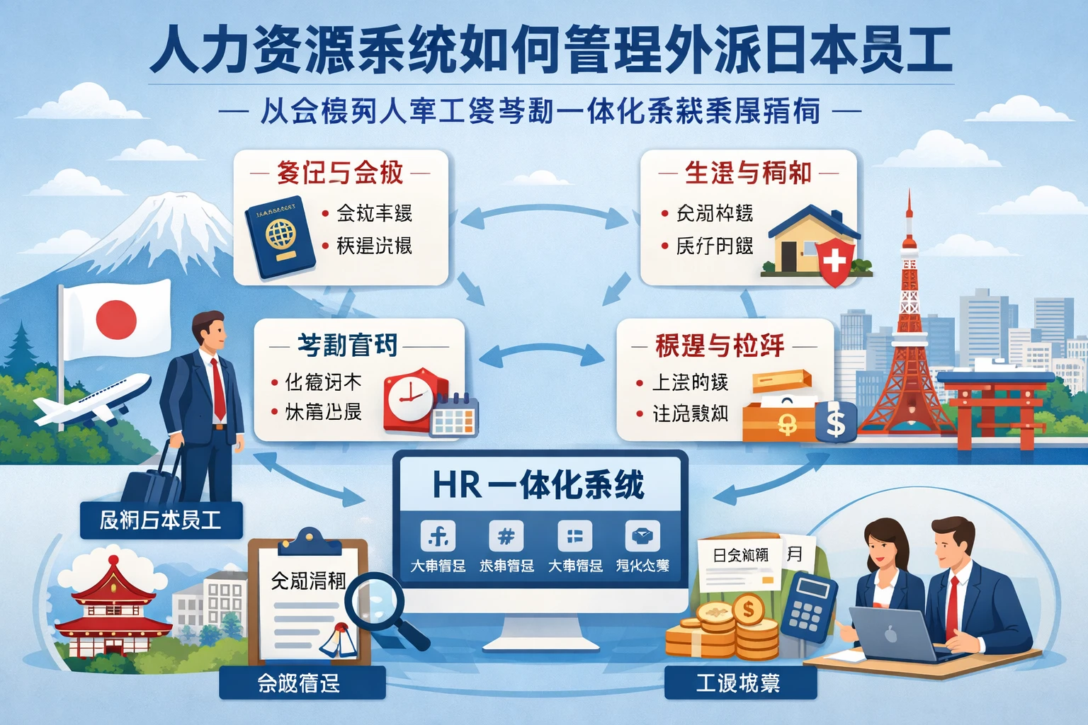 人力资源系统如何管理外派日本员工：从合规到人事工资考勤一体化系统实操指南