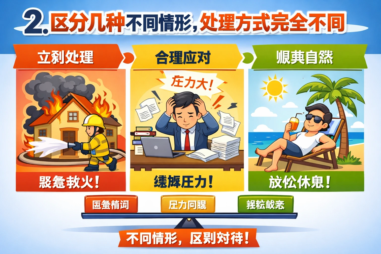 2. 区分几种不同情形，处理方式完全不同