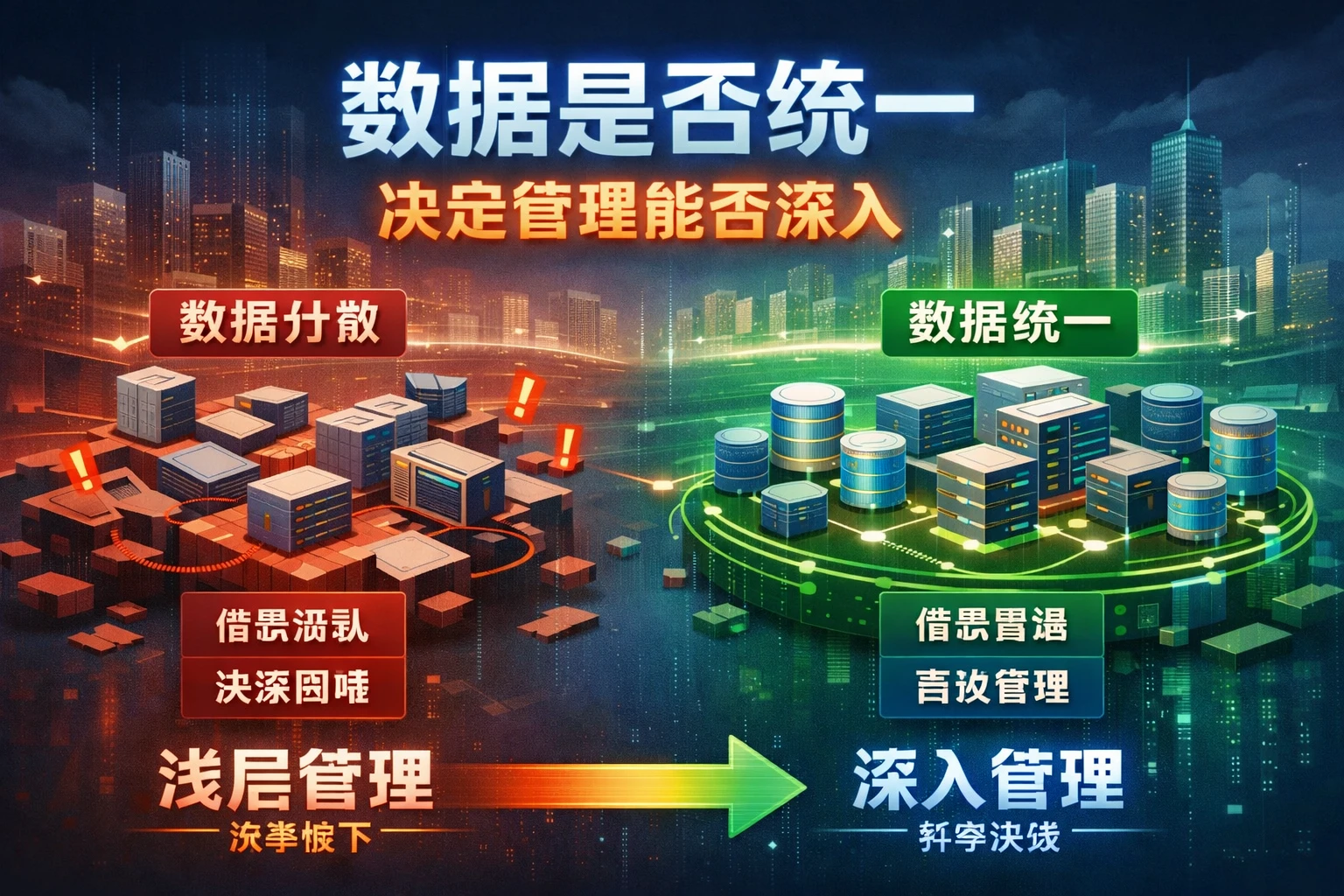 数据是否统一，决定管理能否深入