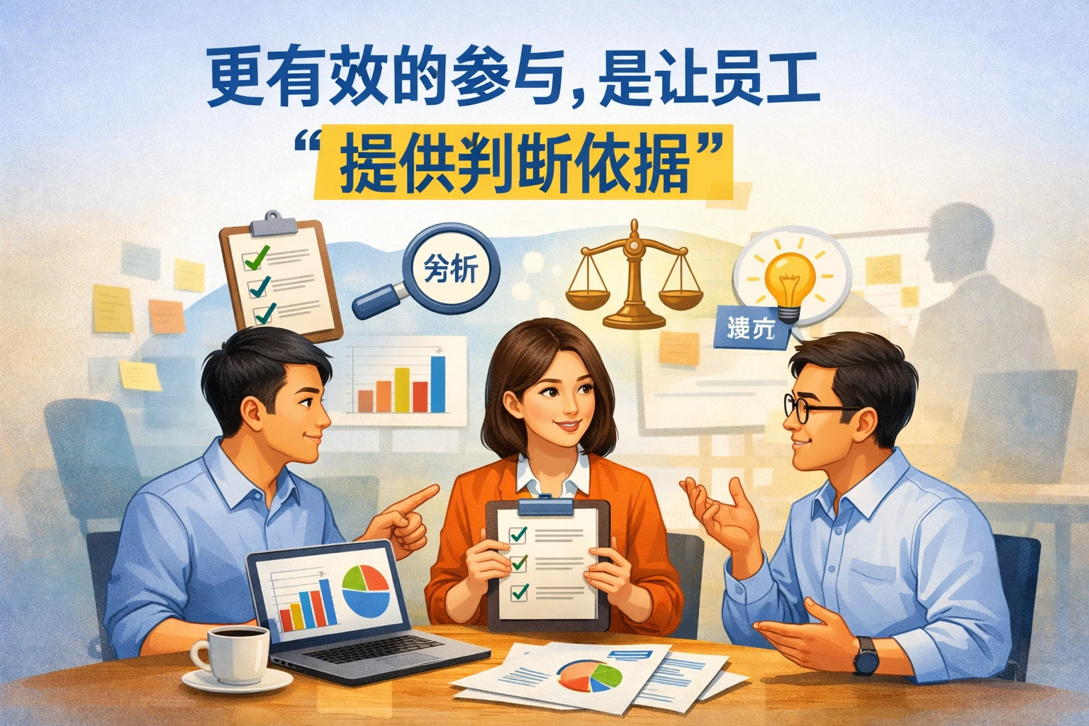 更有效的参与，是让员工“提供判断依据”