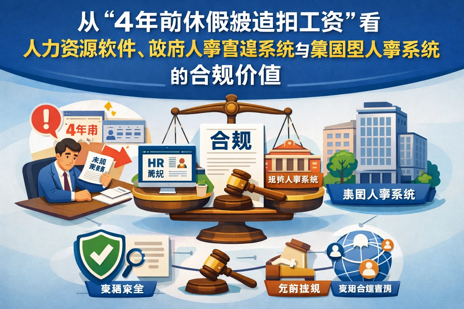 从“4年前休假被追扣工资”看人力资源软件、政府人事管理系统与集团型人事系统的合规价值