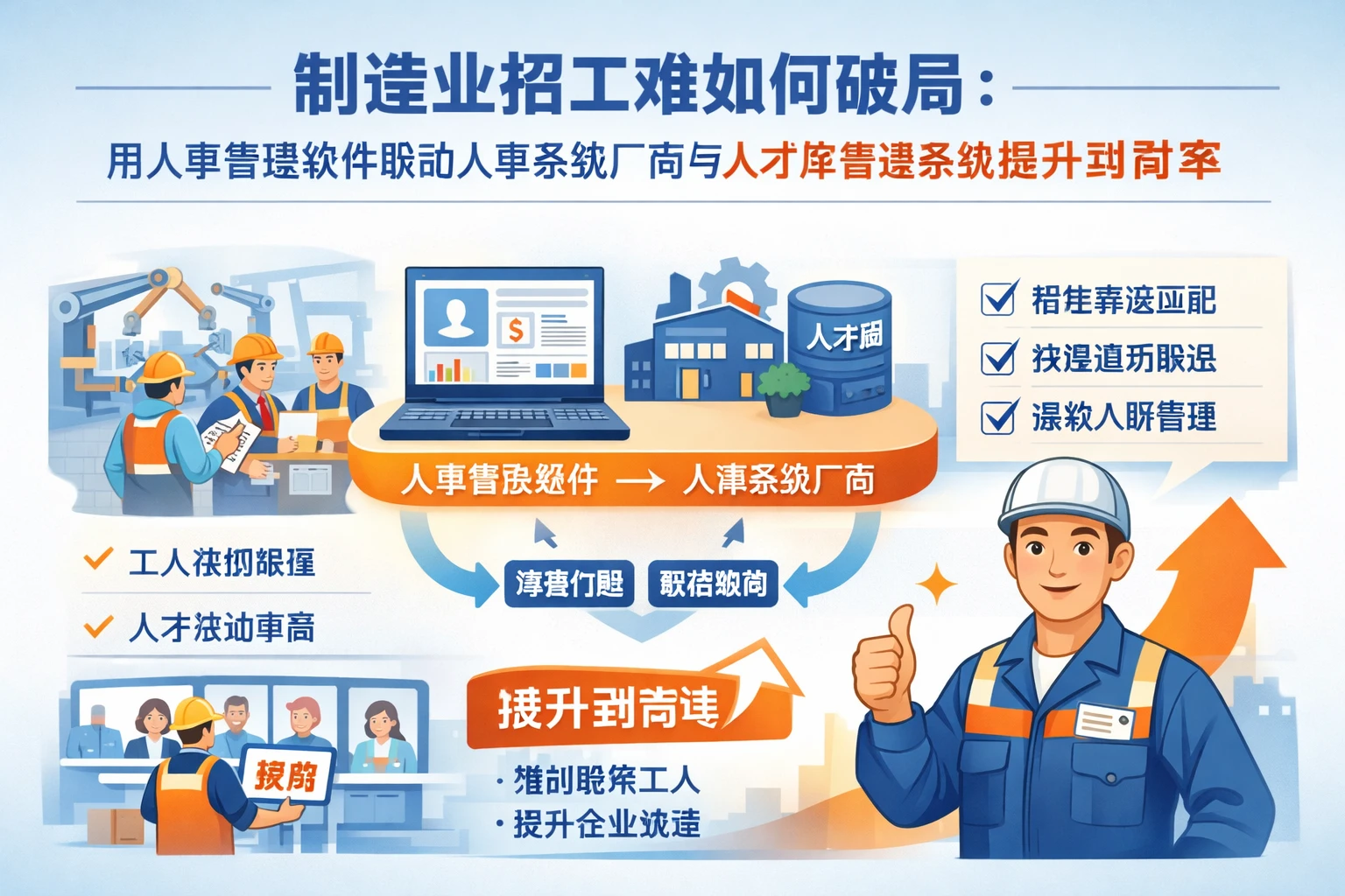 制造业招工难如何破局：用人事管理软件联动人事系统厂商与人才库管理系统提升到岗率