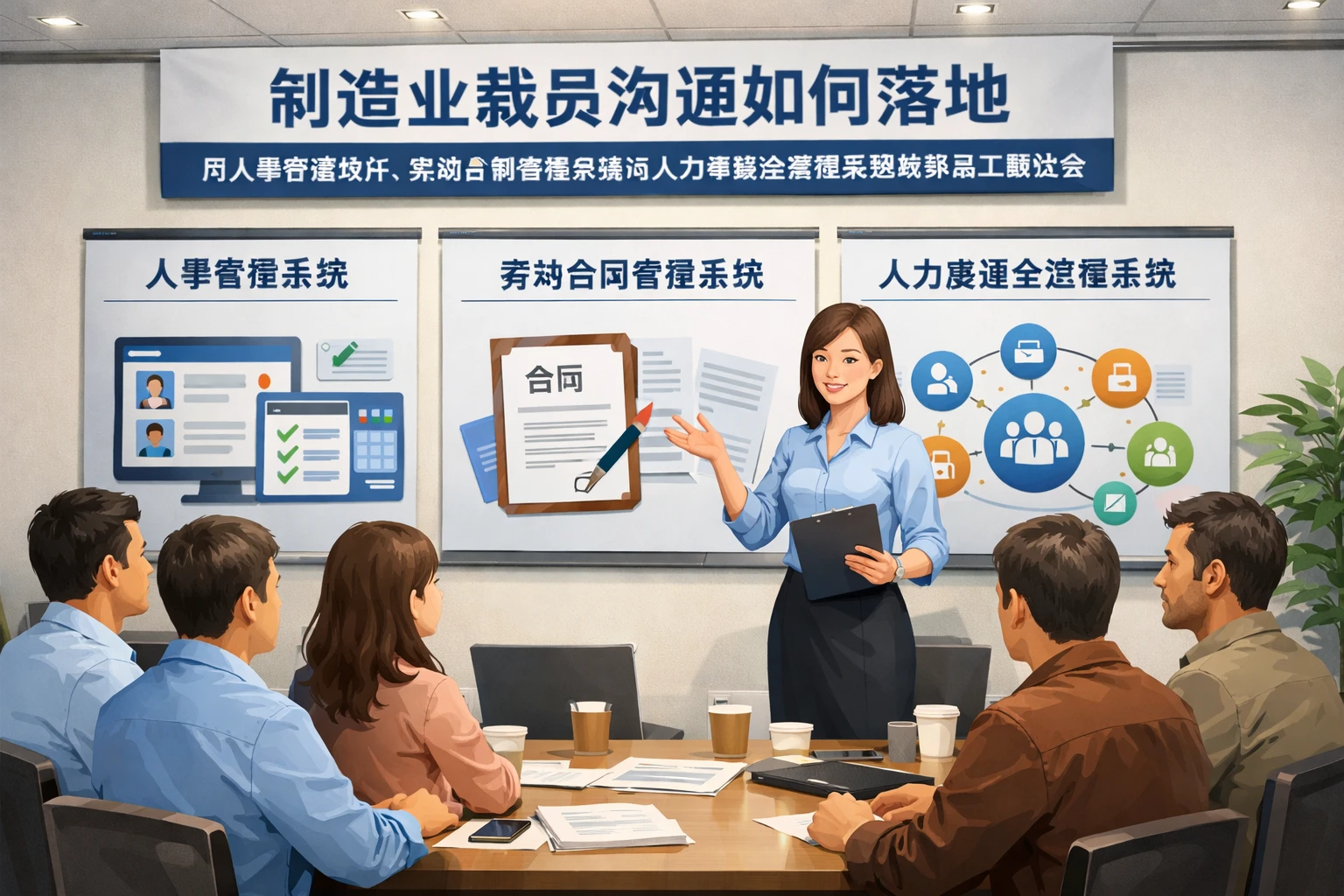 制造业裁员沟通如何落地：用人事管理软件、劳动合同管理系统与人力资源全流程系统做好员工座谈会