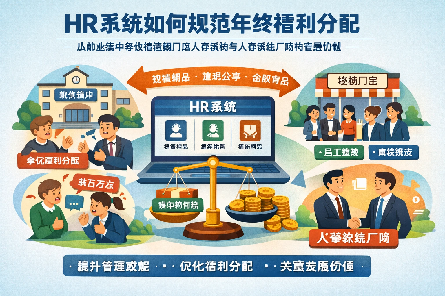 HR系统如何规范年终福利分配:从职业高中争议看连锁门店人事系统与人事系统厂商的管理价值