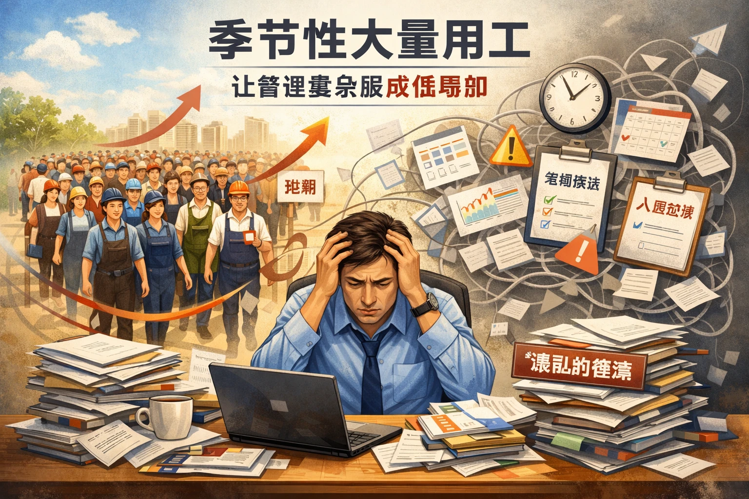 季节性大量用工，让管理复杂度成倍增加
