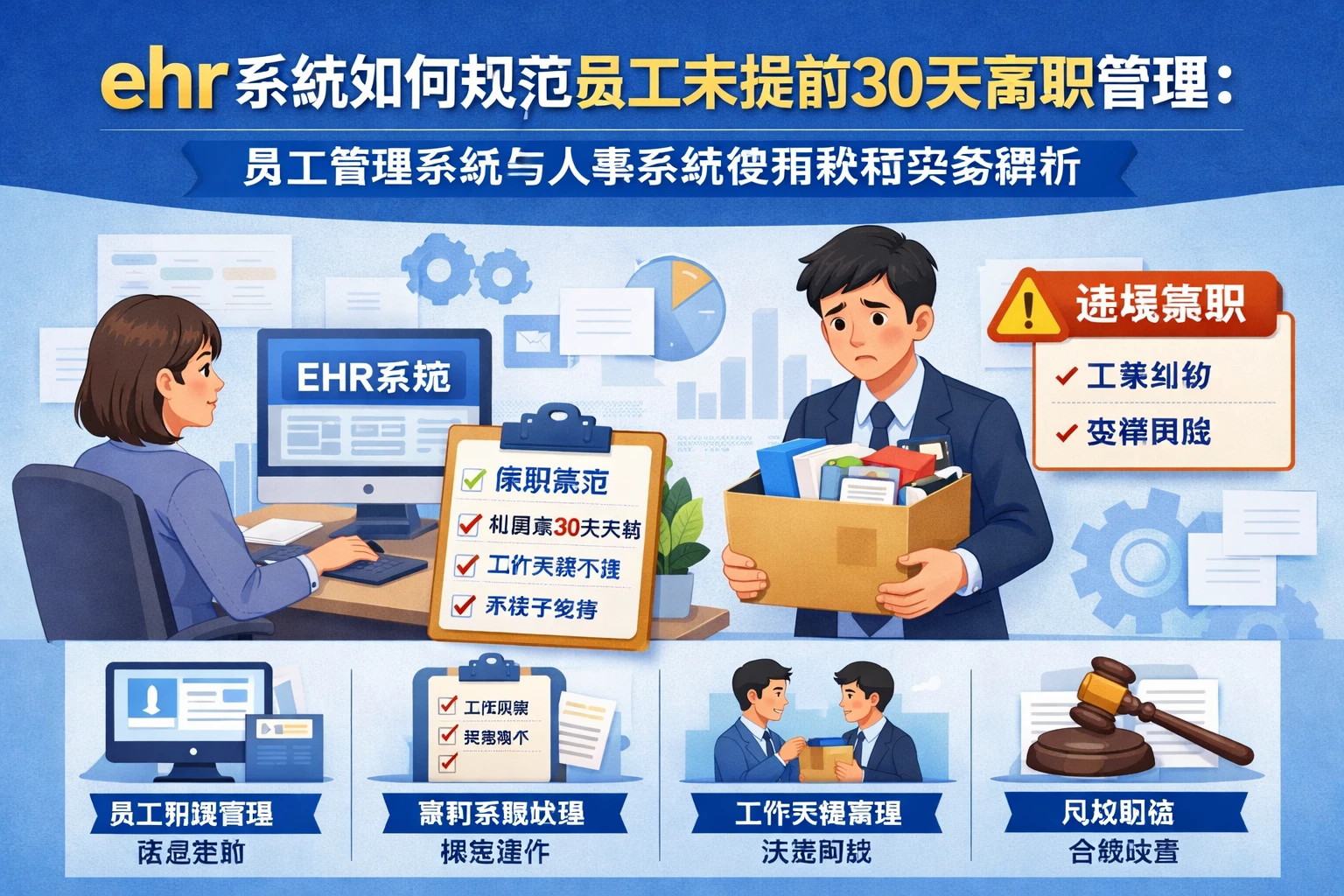 ehr系统如何规范员工未提前30天离职管理：员工管理系统与人事系统使用教程实务解析