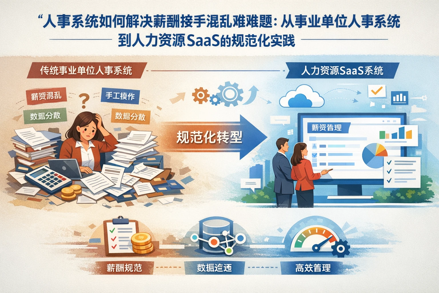 人事系统如何解决薪酬接手混乱难题：从事业单位人事系统到人力资源SaaS的规范化实践