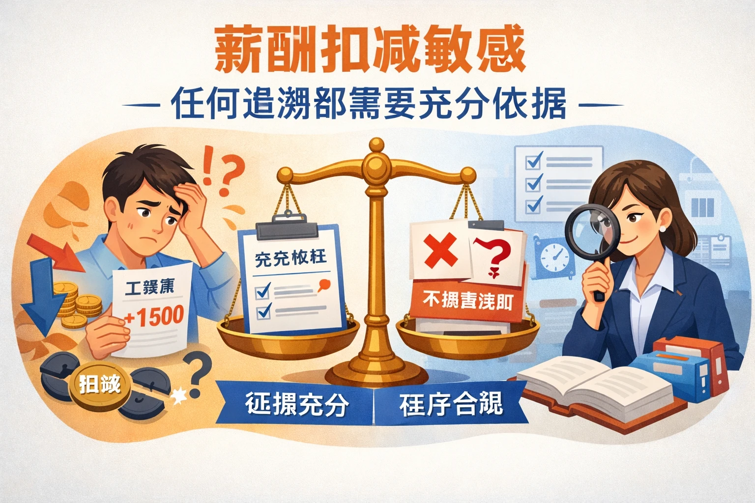 薪酬扣减敏感，任何追溯都需要充分依据