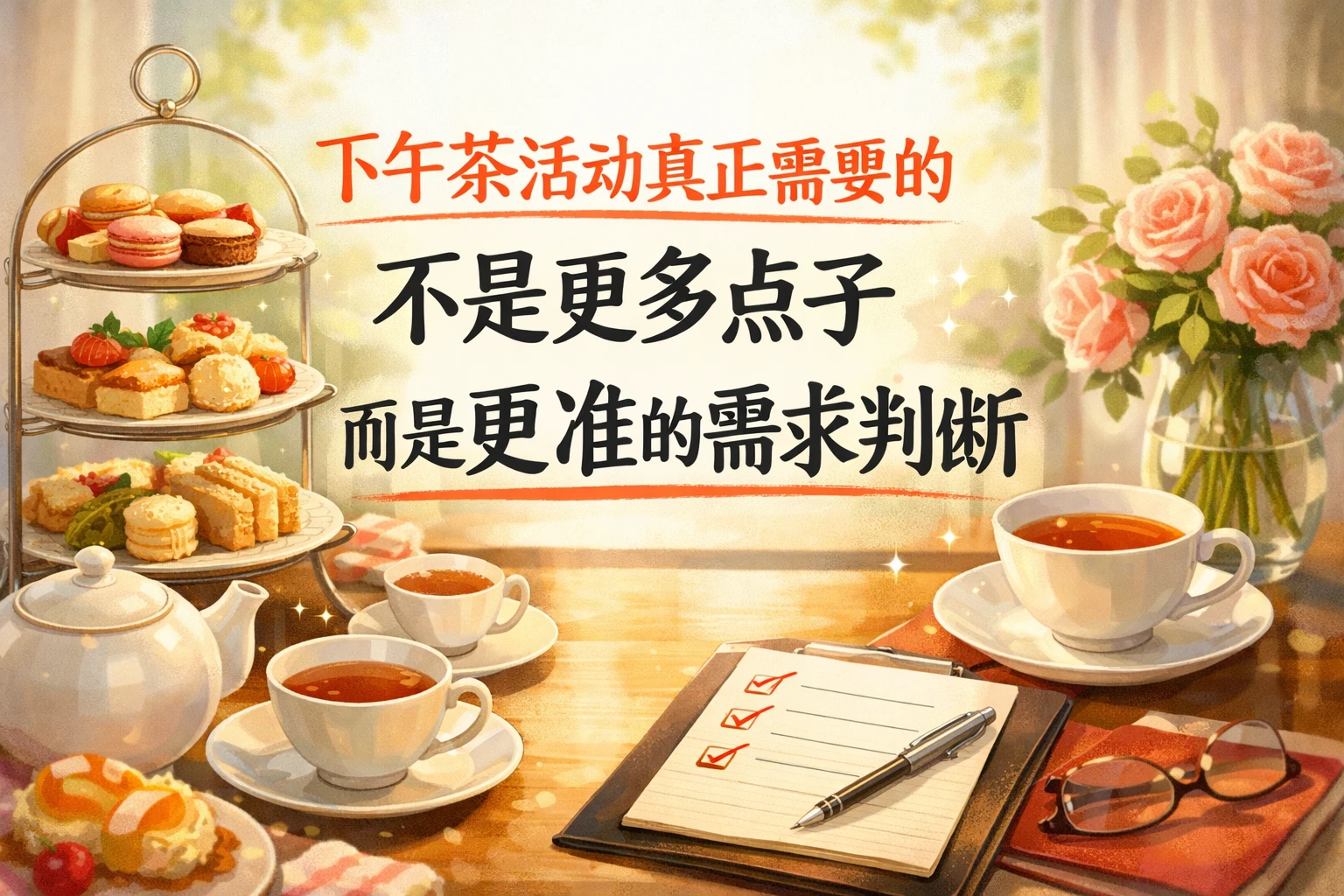 下午茶活动真正需要的不是更多点子，而是更准的需求判断