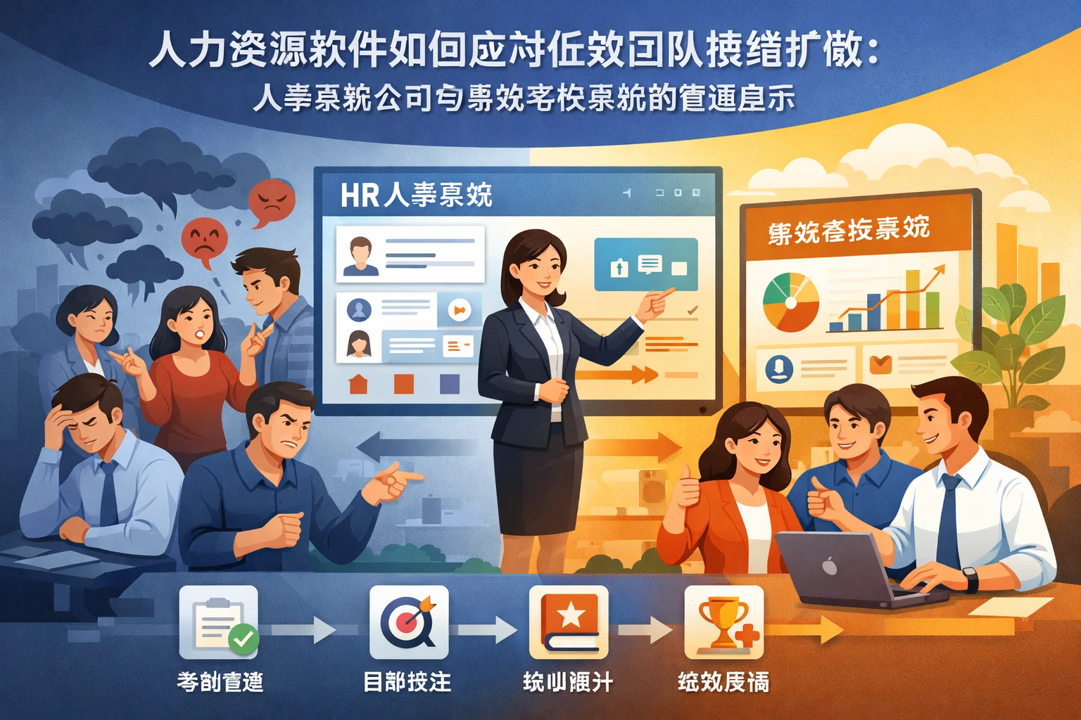 人力资源软件如何应对低效团队情绪扩散:人事系统公司与绩效考核系统的管理启示