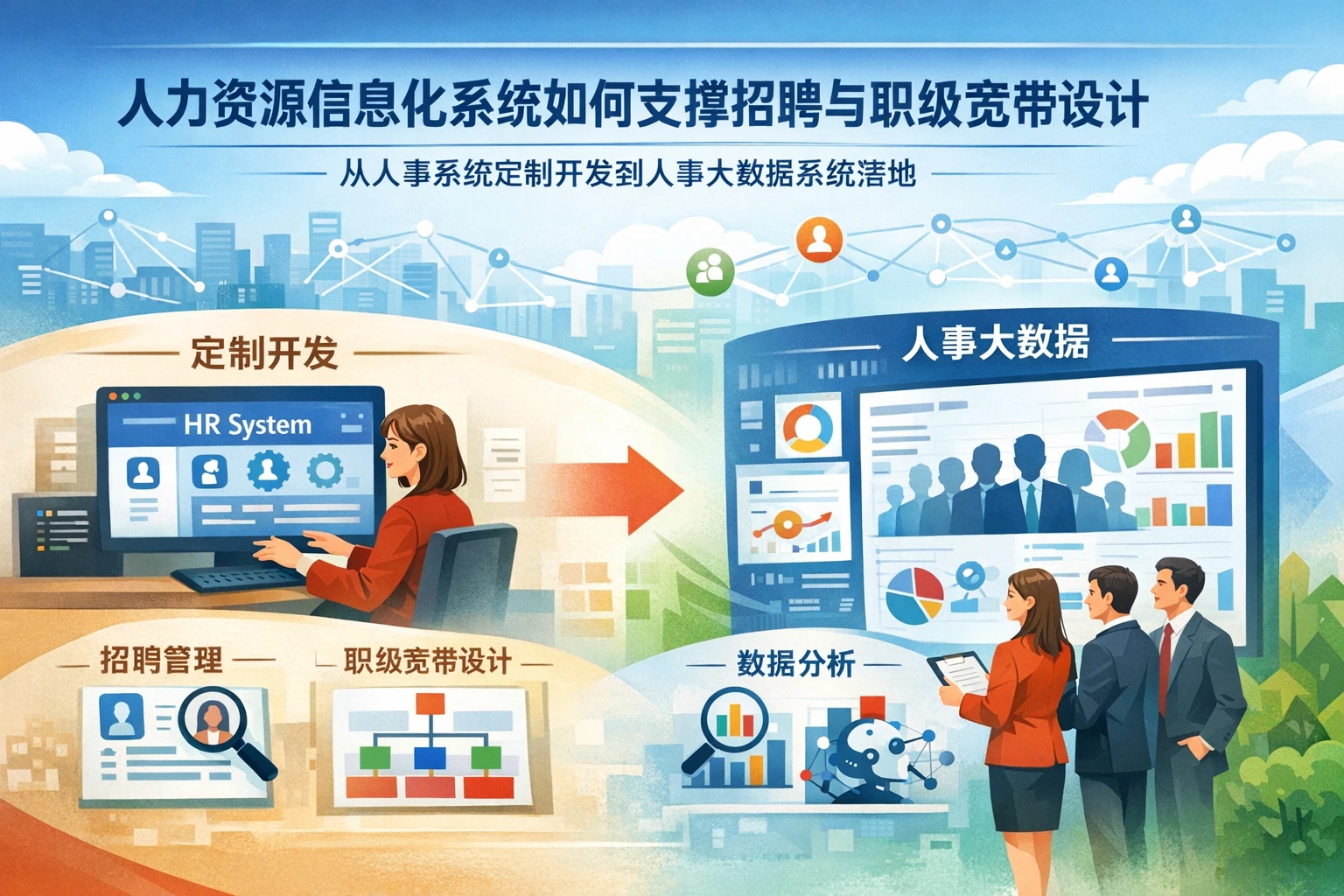 人力资源信息化系统如何支撑招聘与职级宽带设计：从人事系统定制开发到人事大数据系统落地