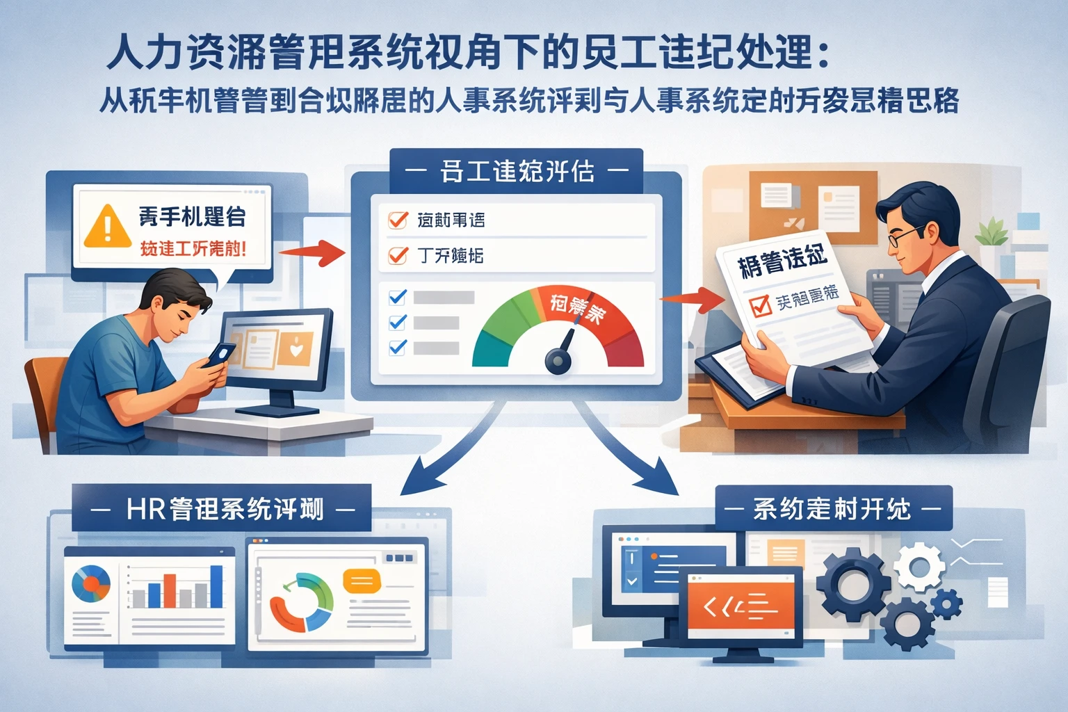 人力资源管理系统视角下的员工违纪处理:从玩手机警告到合规解雇的人事系统评测与人事系统定制开发思路