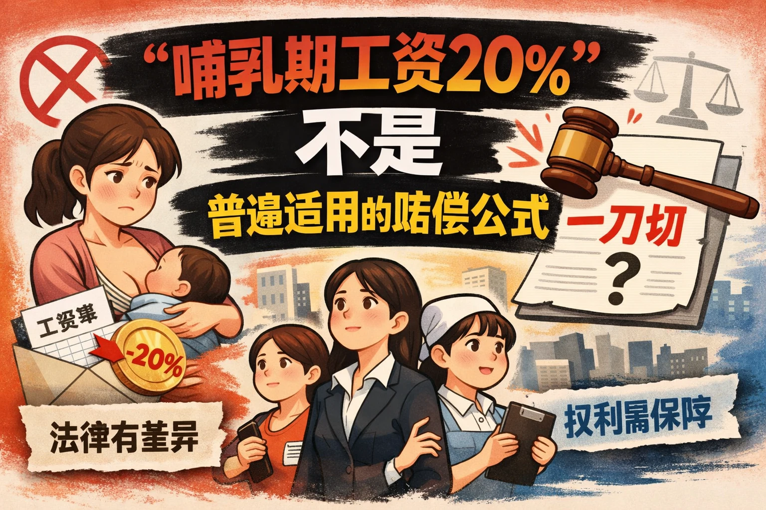 “哺乳期工资20%”不是普遍适用的赔偿公式