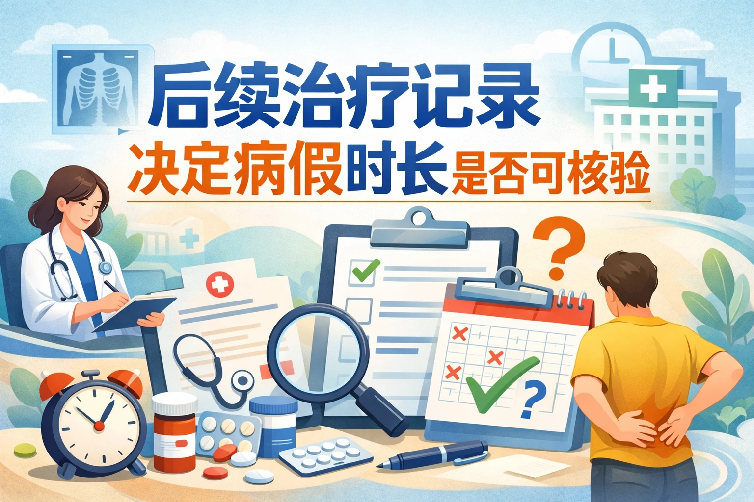 后续治疗记录决定病假时长是否可核验