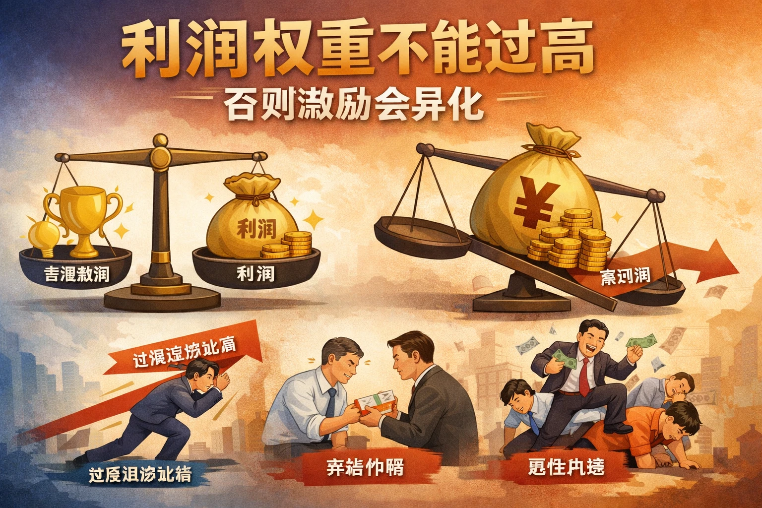 利润权重不能过高，否则激励会异化