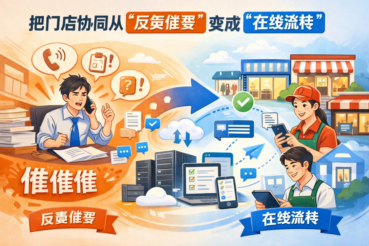把门店协同从“反复催要”变成“在线流转”