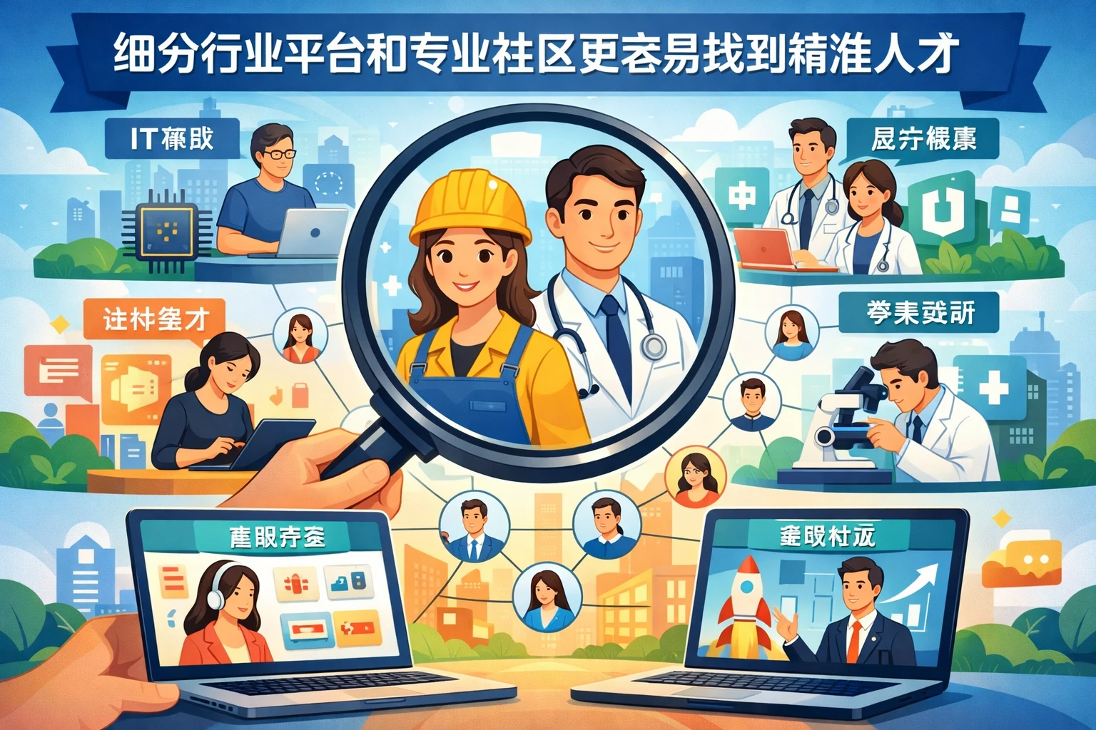 细分行业平台和专业社区更容易找到精准人才